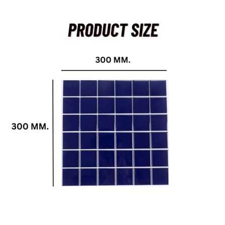 โมเสค TIMELESS TILES รุ่น CLASSIC SQUARE 48 ขนาด 30X30 ซม. สีน้ำเงิน ผิวเงา GLOSS MIDNIGHT BLUE โมเสคเซรามิกทรงสี่เหลี่ยมจัตุรัส_1